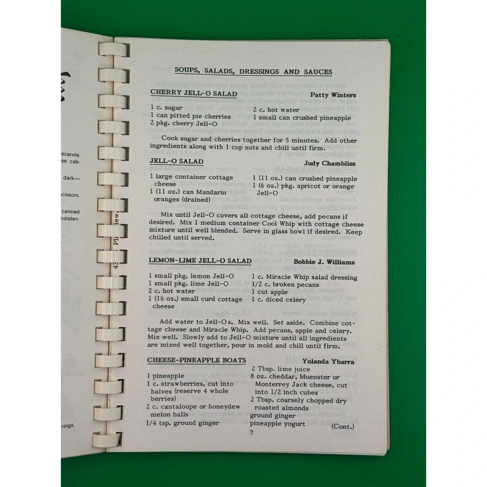 Vintage Hillcrest PTA Sharing Recipes Cookbook Community Cookbook Plastic Comb